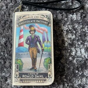 Charlie and the Chocolate Factory Book Wristlet Wallet, brand new
